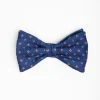 Bluette Pre-Knotted Silk Bowtie Small Flower Pattern