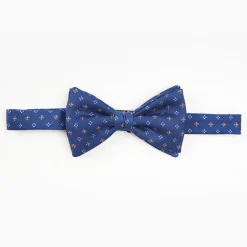 Bluette Pre-Knotted Silk Bowtie Small Flower Pattern