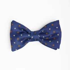 Bluette Pre-Knotted Silk Bowtie - Small Flower Pattern