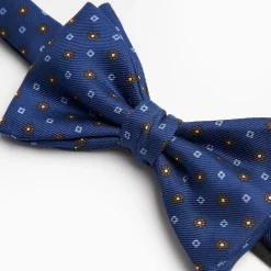 Bluette Pre-Knotted Silk Bowtie Small Flower Pattern