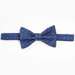 Bluette Pre-Knotted Silk Bowtie Small Flower Pattern