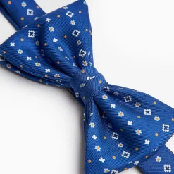 Bluette Pre-Knotted Silk Bowtie- Small Flower Pattern