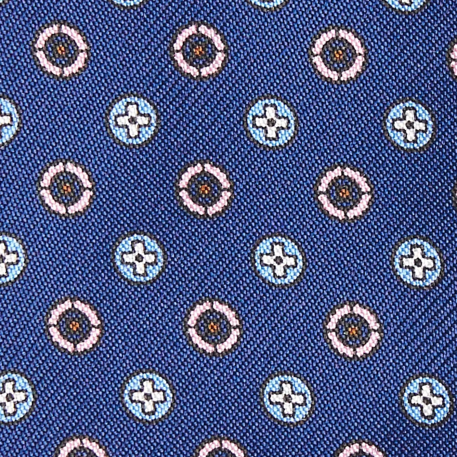 Bluette Silk Bowtie To Self-Tie - Small Flower Pattern