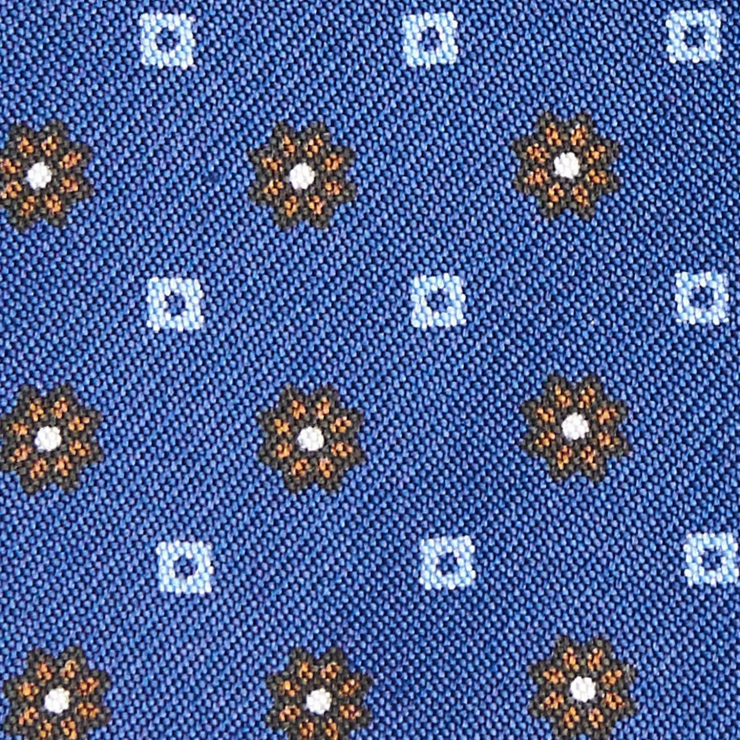 Bluette Silk Bowtie To Self-Tie - Small Flower Pattern