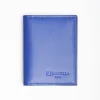 Bluette Smooth Leather Folding Card Holder - 10 Compartments