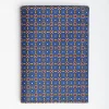 Blue Vertical Wallet In Silk And Leather