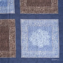 Blue Wool And Silk Stole Alternate Checks