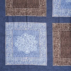 Blue Wool And Silk Stole Alternate Checks