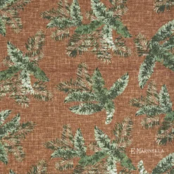 Brown And Green Wool And Silk Scarf
