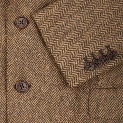 Brown Jacket With Lining Crafted By Pattern 1950 Archive Collection