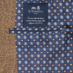 Brown Jacket With Lining Crafted By Pattern 1950 Archive Collection