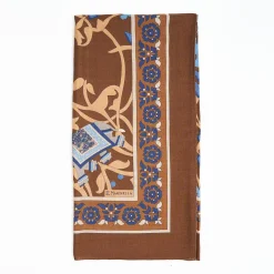 Brown Wool Stole - Ethnic Pattern
