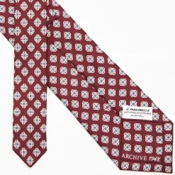 Burgundy Archivio Collection Silk Tie 1948-03