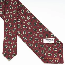 Burgundy Archivio Collection Silk Tie 1932-05