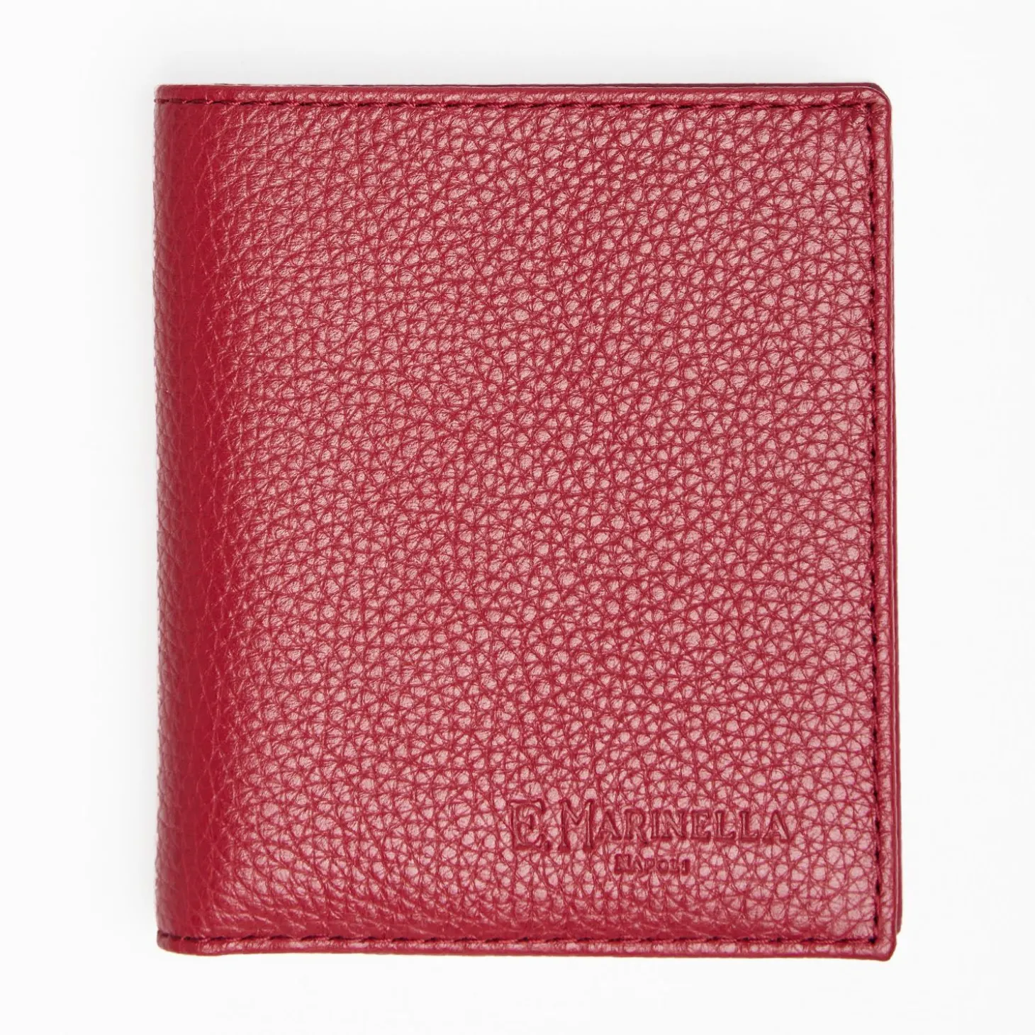 Burgundy Hammered Leather Small Wallet