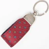 Burgundy Keyfob In Silk And Leather