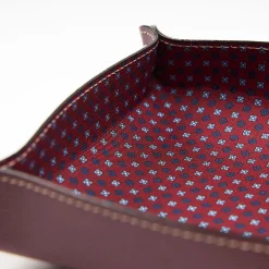 Burgundy Large Leather Vide00A0Poche