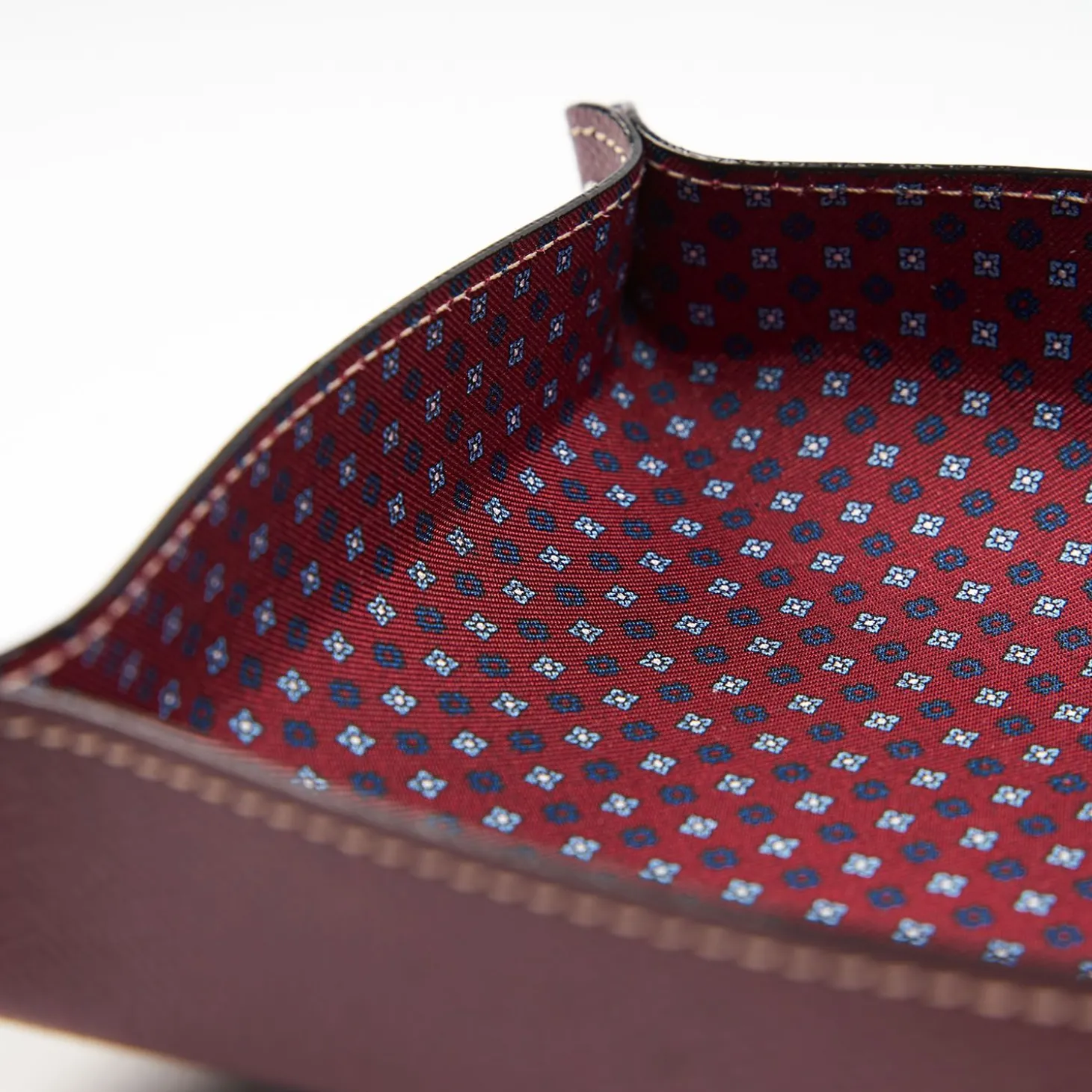 Burgundy Large Leather Vide00A0Poche