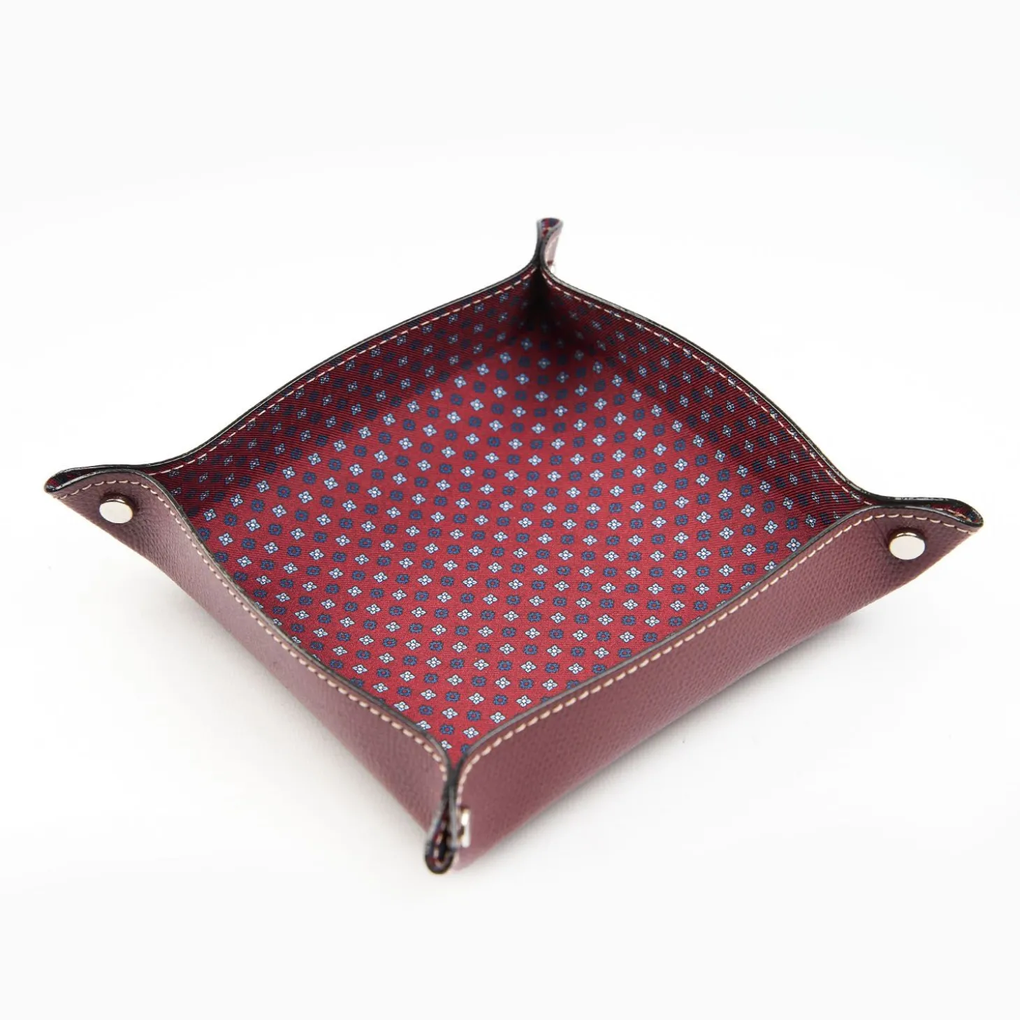 Burgundy Large Leather Vide00A0Poche