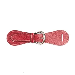 Burgundy Leather Scarf-Buckle