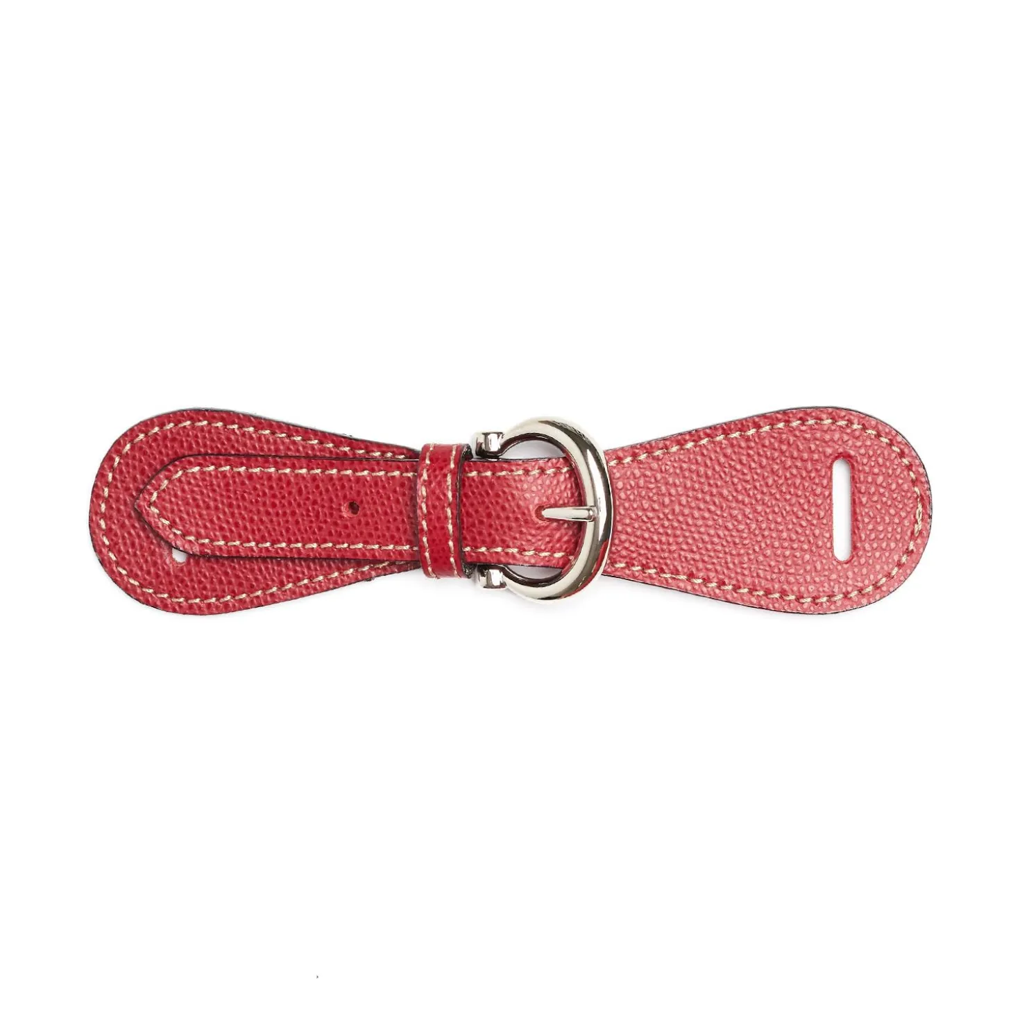 Burgundy Leather Scarf-Buckle