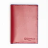 Burgundy Leather Vertical Wallet