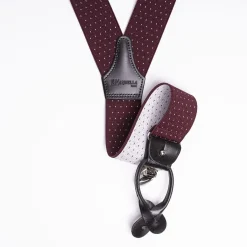 Burgundy Polka Dot Pattern Braces