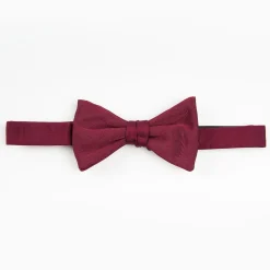 Burgundy Pre-Knotted Silk Bowtie - Solid Color