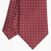 Burgundy Sartorial Classic Silk Tie Small Flower Pattern