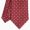 Burgundy Sartorial Classic Silk Tie Small Flower Pattern