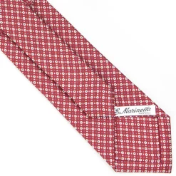 Burgundy Sartorial Classic Silk Tie - Small Flower Designs