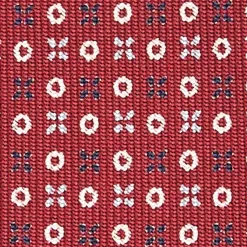 Burgundy Sartorial Classic Silk Tie - Small Flower Designs