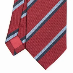 Burgundy Sartorial Striped Silk Tie