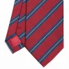Burgundy Sartorial Striped Silk Tie