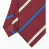 Burgundy Sartorial Striped Tie