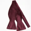 Burgundy Silk Satin Bowtie To Self-Tie - Solid Color