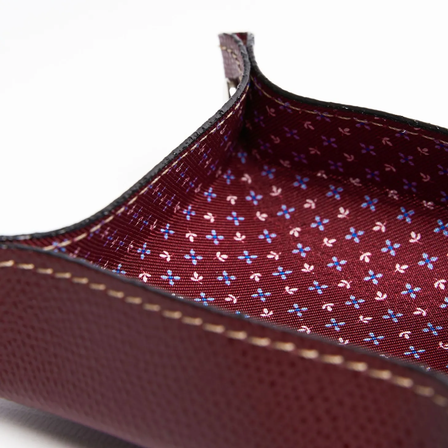 Burgundy Small Leather Vide00A0Poche