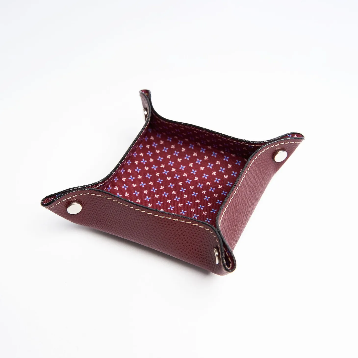 Burgundy Small Leather Vide00A0Poche