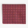Burgundy Small Wallet In Silk And Leather