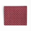 Burgundy Small Wallet In Silk And Leather