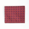 Burgundy Small Wallet In Silk And Leather