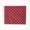 Burgundy Small Wallet In Silk And Leather