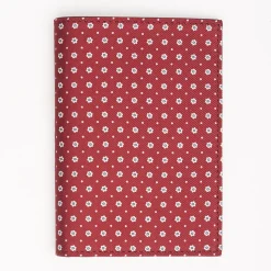 Burgundy Vertical Wallet In Silk And Leather