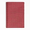 Burgundy Vertical Wallet In Silk And Leather