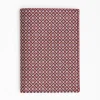 Burgundy Vertical Wallet In Silk And Leather