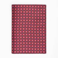 Burgundy Vertical Wallet In Silk And Leather