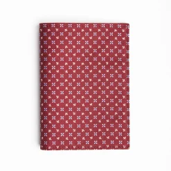 Burgundy Vertical Wallet In Silk And Leather