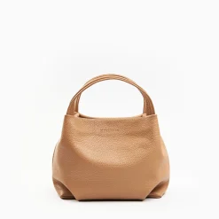 Camel Textured Leather Soft Mini Bag