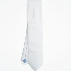 Cerimonial Solid Light Blue Silk Satin Tie