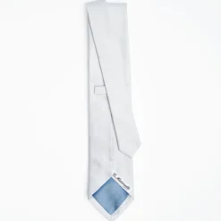 Cerimonial Solid Light Blue Silk Satin Tie